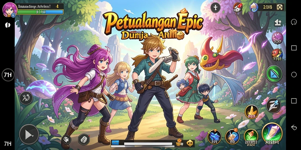 Gameplay menarik 71H dengan karakter Anime yang memukau.