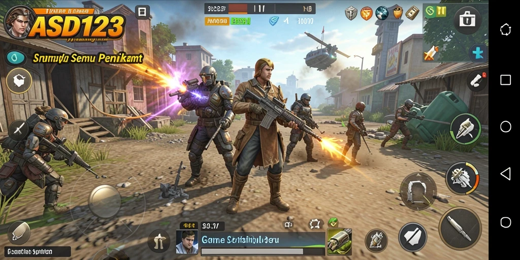 Tampilan gameplay menarik dari game strategi ASD123.