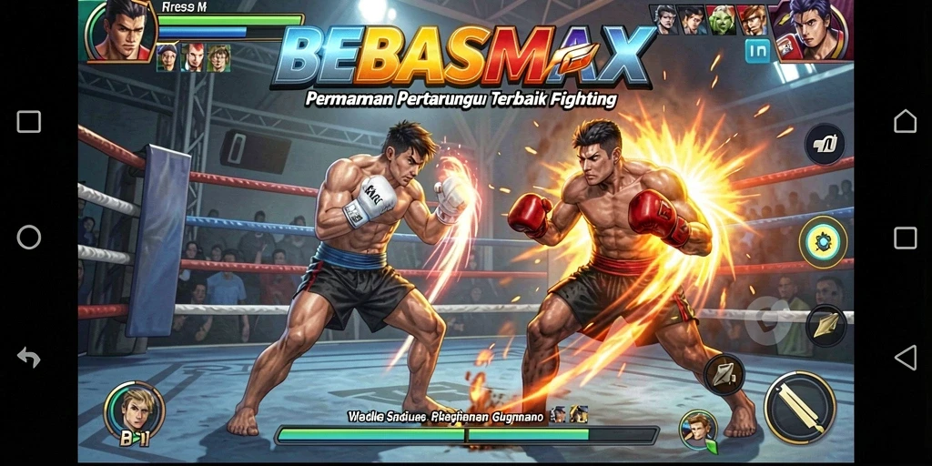 Gameplay seru dan intens di BEBASMAX dengan pertarungan epik.