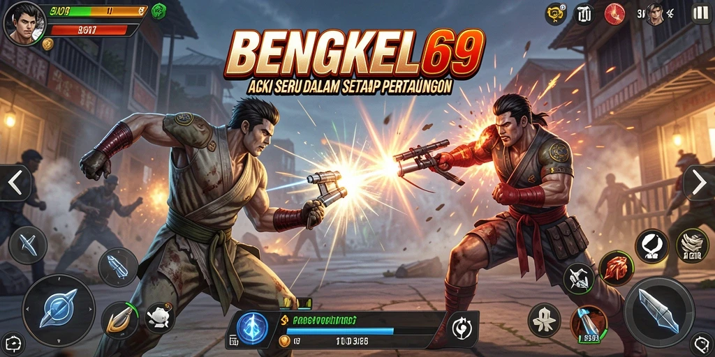 Tampilan gameplay menakjubkan dalam BENGKEL69, penuh aksi seru.
