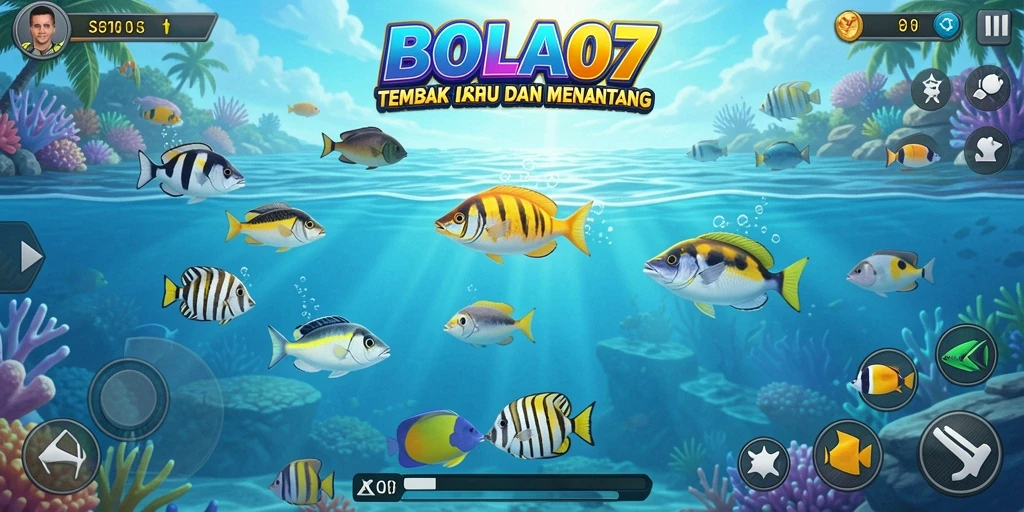 Tampilan gameplay BOLA07 yang penuh aksi Tembak Ikan.