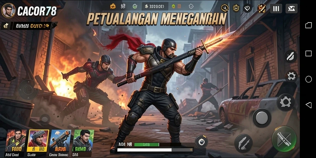 Gameplay seru dan menegangkan di CACOR78.