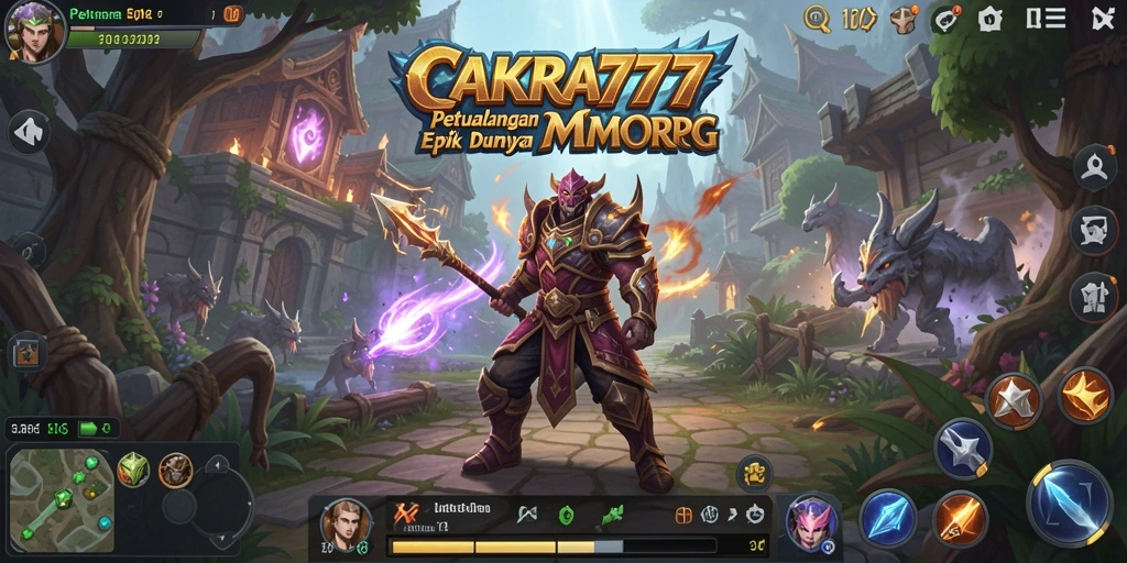 Tampilan gameplay CAKRA777 yang memukau dan epik.