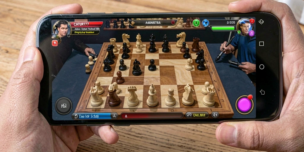 Tampilan utama gameplay CATUR777 yang menarik dan interaktif.