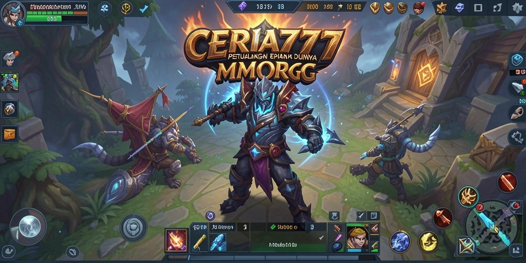 Tangkapan layar menunjukkan aksi mendebarkan dalam MMORPG.