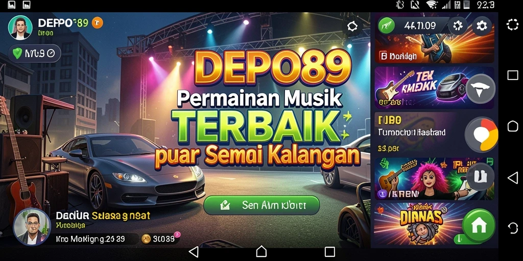 Tampilan gameplay DEPO89 dengan variasi lagu menarik.