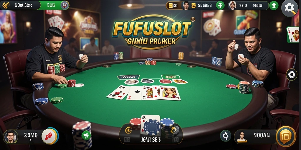 Tampilan gameplay menarik dari FUFUSLOT dalam permainan Poker.