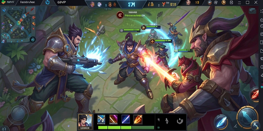 Tampilan gameplay menarik dari G9VIP dengan aksi seru di medan perang.