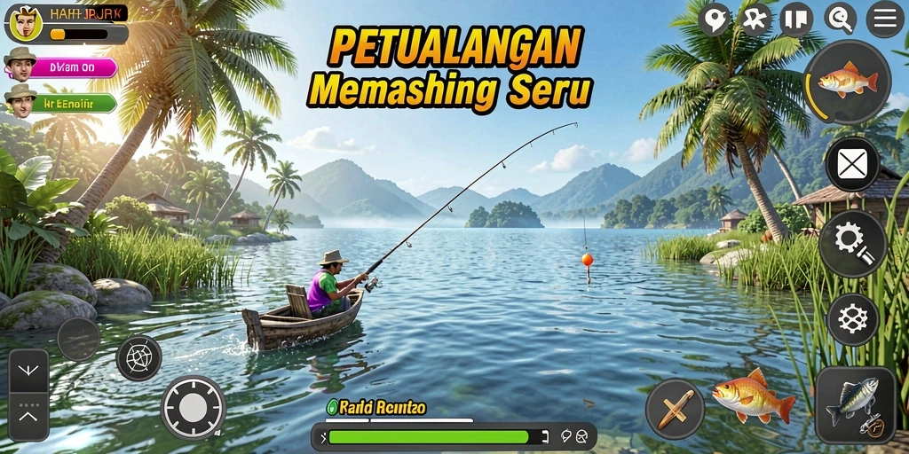 Tangkapan ikan yang epik dalam gameplay HARAPJP.