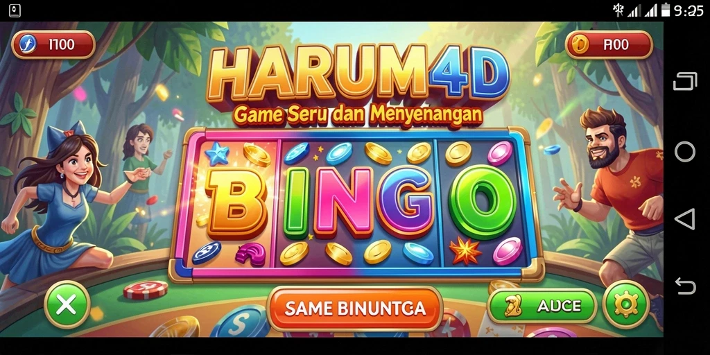 Tampilan gameplay Bingo HARUM4D yang menarik dan interaktif.