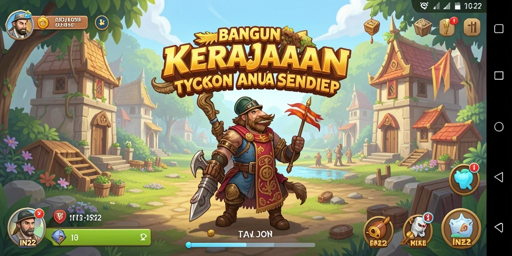 Screenshot IN22 menampilkan aksi mendebarkan membangun kerajaan Tycoon.