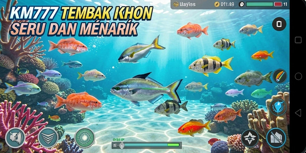 Screenshot gameplay Tembak Ikan yang menampilkan aksi menangkap ikan.