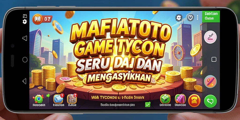 Screenshot gameplay MAFIATOTO yang menunjukkan pengelolaan bisnis.