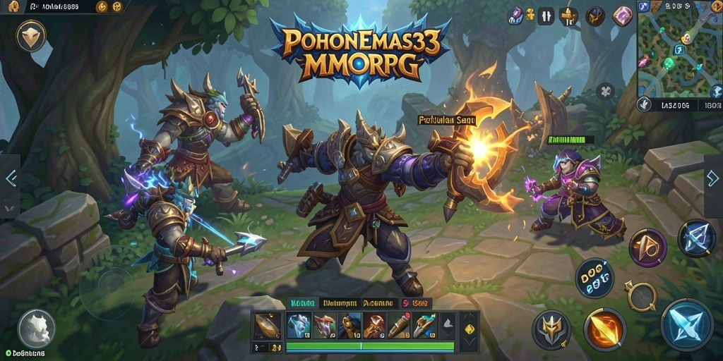 Tampilan gameplay seru dalam dunia MMORPG POHONEMAS33.