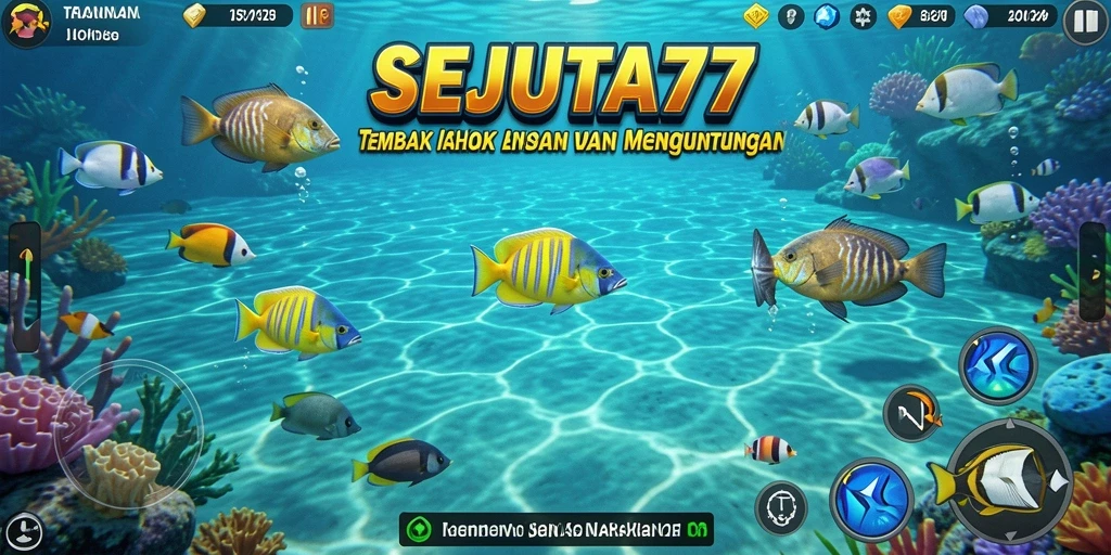 Tampilan screenshot gameplay Tembak Ikan SEJUTA77 yang seru.