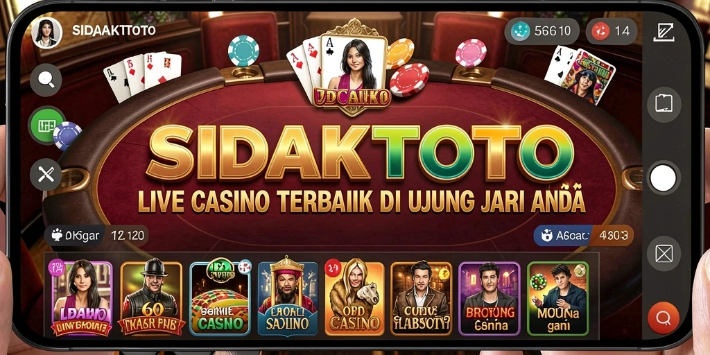 Tampilan gameplay Live Casino yang mengasyikkan di SIDAKTOTO.