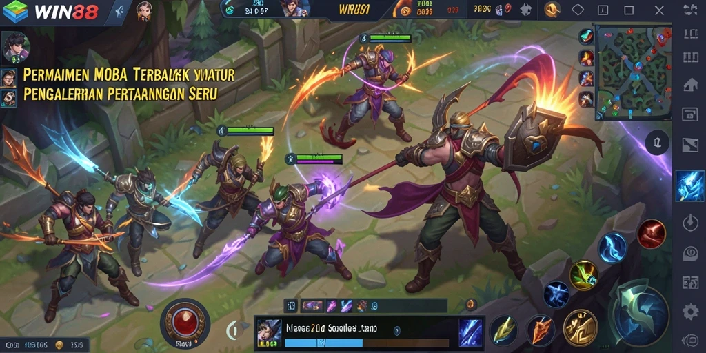 Screenshot gameplay seru di arena pertempuran WIN88 yang menegangkan.